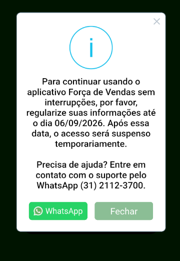 tela do app